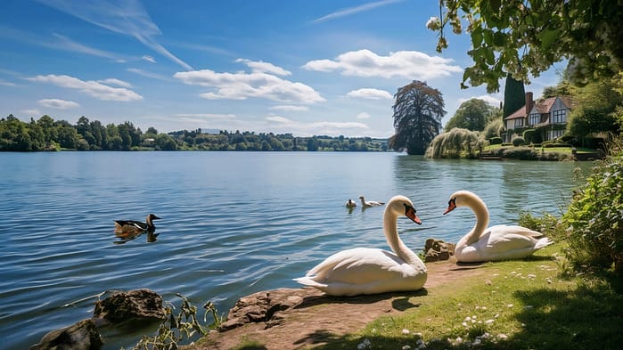 Beautiful swans nature how nature can help with guided meditation
