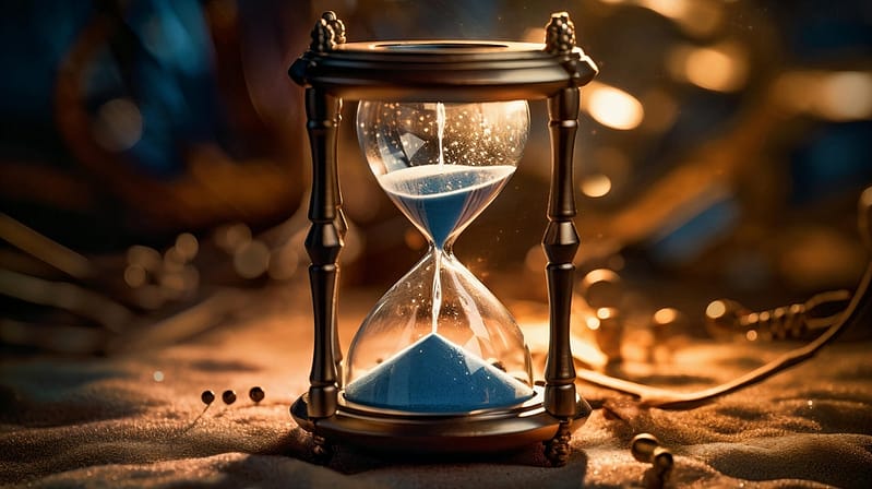 a photograph close up of a watch and an hourglass – Steven Webb
